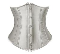 Lanunlly Corset Femme Fête Médiéval Réducteur Corset Sexy Vintage Corsé Attrayant Amincissant Bustier Modeleur De Taille Top Gaines Ceinture Abdomen Gaine Pour Carnaval Fêtes Halloween, gris, S