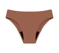 Lanunlly Maillot de bain menstruel pour femme, fille, adolescente, culotte de bikini menstruelle, culotte haute, maillot de bain, string, contrôle du ventre, piscine, vacances, Café, L