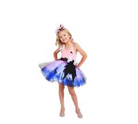 Lanunlly Robe d'Halloween pour fille citrouille en tulle sans manches avec serre-tête os pour carnaval, fêtes, tours ou traitements d'anniversaire, fêtes