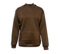 Lanunlly Sweatshirt à capuche pour femme à manches longues élégant et transparent et sexy en maille, Marron, XS