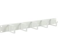 Lanview 1U 19" CABLE ORGANIZER PANEL, 5 HOOK WHITE (RAO100WH)