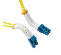 Lanview Câble fibre optique monomode LC-LC duplex 2 mètres OS2 LSZH flexible pour centres de données, jaune, rayon de courbure 30 mm