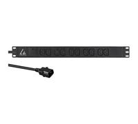 Lanview LVR-2MC14-SPD-C13X10 unité de distribution d'énergie 8 sorties CA 1U Noir