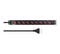 Lanview LVR-2MIT-SW-IT8 unité de distribution d'énergie 1U Noir