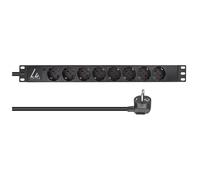 Lanview LVR-2MSCH-LIC-SCH8 unité de distribution d'énergie 8 sorties CA 1U Noir