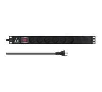 Lanview LVR-3MDK-SW-DK6 unité de distribution d'énergie 6 sorties CA 1U Noir