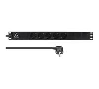 Lanview LVR-3MSCH-LIC-SCH5 unité de distribution d'énergie 5 sorties CA 1U Noir