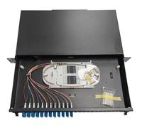 Lanview Panneau de brassage fibre optique 24 ports, 12 adaptateurs LC duplex monomode
