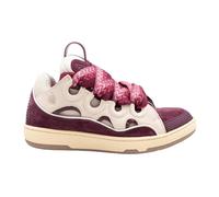 Lanvin - Baskets en cuir beige et bordeaux lacets multicolores - Homme - Chaussures - Multicolore - Taille: 37 EU