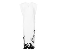 Lanvin, Femme, Robes, Blanc, Taille: 40 FR Robe Midi Plissée Sans Manches