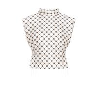 Lanvin - Haut sans manches à col montant imprimé - Femme - Tops - Multicolore - Taille: 38 FR