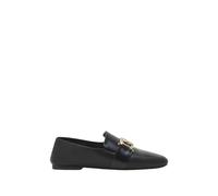 Lanvin - Mocassins à détail logo - Femme - Chaussures - Noir - Taille: 37 EU
