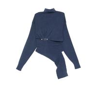 Lanvin - Pull en laine et cachemire - Femme - Pulls - Bleu - Taille: 38 FR