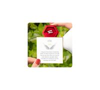 LANWLOSI Hug from Heaven Bague réglable en acier inoxydable argenté pour femme - Ne ternit pas et hypoallergénique - Cadeau commémoratif significatif pour elle, Acier inoxydable, Aucune pierre