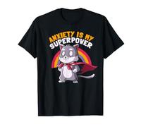 L'anxiété est Mon Super Pouvoir, Mignon Chat Super héros, Funny EduEly T-Shirt