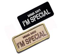 LanXin 2 pièces Mama Says I'm Special Broderie Patch Militaire Moral Patch Emblème Tactique Badges Appliques Patchs Brodés - Crochet et Boucle Attaches Patches de Support