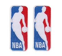 LanXin 2 pièces NBA Artisanat Brodé Patch Coudre sur/Fer sur Les Patchs Basket-Ball Logo Emblème Sport Applique Accessoires Décoration Patches pour DIY Jeans Veste Vêtements Sac À Main Chaussures