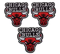 LanXin 3 pièces NBA Bulls Coudre/Repasser sur Basketball Logo Sports Applique Accessoires Décoration Patches