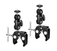 Lanxire Lot de 2 pinces de fixation pour moniteur avec adaptateur à rotule double à 360°, compatible avec Canon/Nikon/DSLR/Gopro/Ronin-M/Ronin Mx/Freefly MOVI