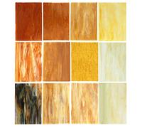 Lanyani Lot de 10 feuilles de vitraux Tiffany de 10,2 x 15,2 cm - Textures mixtes