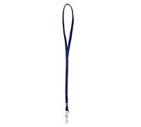 Lanyard bleu marine tour de cou pour clés avec mousqueton pour porte-cartes d’identité Badge nominatif ou clé