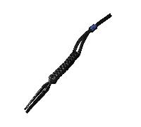 Lanyard en paracorde noire WE Knife avec perle ronde en titane violet A-01B