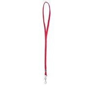 Lanyard rouge tour de cou pour clés avec mousqueton pour porte-cartes d’identité Badge nominatif ou clé