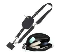 Lanyard téléphonique - sangle à bandoulière | Longe de téléphone avec portefeuille | Porte-cou de ruban | String de cordon de cou | Soupche à glissière à courroie mobile | Chaîne de sécurité réglable