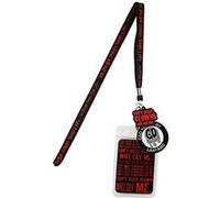 Lanyard with Charm Cant Sleep Clowns Eat Me Skinny Lanyard with Rubber Charm G