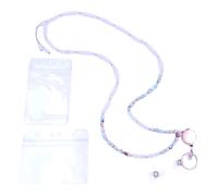 Lanyards Cordon tour de cou à perles pour enseignantes et enseignantes - Belle sangle de cou pour femme et fille - Badge d'identification avec sangle de carte pour enseignants et adultes