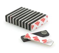 LanyardsTomorrow - Lot de 10 supports magnétiques en métal auto-adhésifs pour badge d'identité, multi-usages avec fermeture solide pour cartes d'identité