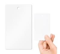 LanyardsTomorrow Lot de 100 perforatrices verticales en plastique PVC vierge 760 microns pour cartes d'identité CR80 86 x 54 mm Blanc brillant