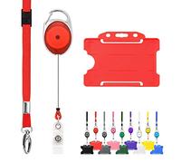 LanyardsTomorrow - Pack de 10 cordons rétractables et support pour badges, pack triple de LanyardsTomorrow. Le kit comprend des cordons lisses, un mousqueton extensible, des clips de carrousel de