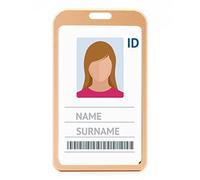 LanyardsTomorrow Porte-badge vertical en aluminium pour carte d'identité et badge - Double face - Pour carte d'identité - 86 mm - 54 mm - Cr80 - Or rose
