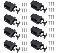 LanYing 8 Pièces Loquets à Libération Tactile Loqueteau Pousse Lache Loquets de Porte Non Magnétiques pour Placard Meubles Porte Armoire Loquet Tactile Noir
