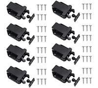 LanYing 8 Pièces Loquets à Libération Tactile Loqueteau Pousse Lache Loquets de Porte Non Magnétiques pour Placard Meubles Porte Armoire Loquet Tactile Noir