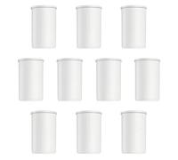 LanYing Lot de 10 Boîtes Pellicule Photo d'un Cylindre de Film de Caméra en Plastique de 35mm pour Geocaching ou Les Petits Produits de Stockage RZ011-Blanc
