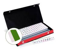 LANYOTA Lot de 144 pions Majong chinois traditionnel de 24 mm pour le voyage, avec boîte, kit de mah jongg avec racks et dés (24 x 16 x 12 mm)