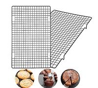 LANYOTA Lot de 2 grilles de refroidissement pour plaque de cuisson au four, rôtissage, 41 cm - Grilles de refroidissement antiadhésives en acier inoxydable - Maille de refroidissement pour pizza,