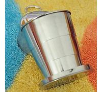 LANYUER Porte-clé télescopique pliable en acier inoxydable de 75 ml avec mousqueton