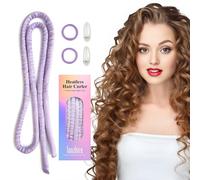 Lanzhire Bandeau à friser sans chaleur pour boucles de cheveux longs et courts de nuit (violet)