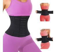 LANZLC Gaine Amincissante Ventre, Femme Waist Trainer Post Accouchement Ceinture de Sudation Serre-Taille pour Sport Fitness (M)