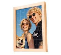 LANZOL Puzzle personnalisé avec cadre, 300 pièces : animaux de compagnie, portraits, paysages, idées d'image, cadeaux pour la famille, les amis et les amoureux (horizontal 38 x 26 cm)