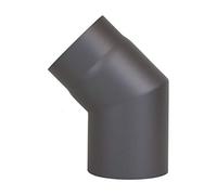 LANZZAS - Coude à 45° pour tuyau de poêle, diamètre nominal 150 mm, couleur : gris fonte.
