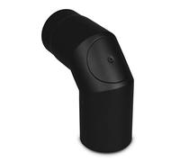 LANZZAS Coude à 90° pour tuyau de poêle avec porte, diamètre DN 130 mm, couleur : noir. D'autres tuyaux de notre gamme sont disponibles ici.
