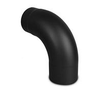 LANZZAS Coude à 90° pour tuyau de poêle - Diamètre nominal 150 mm - Couleur : noir métallisé
