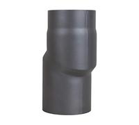 LANZZAS Coude à décalage pour tuyau de poêle, 20 mm, diamètre nominal 150 mm, couleur : gris fonte - D'autres tuyaux de notre gamme sont disponibles ici