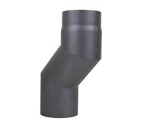 LANZZAS Coude à marches pour tuyau de poêle avec décalage de 100 mm, diamètre DN 130 mm, couleur : gris fonte.