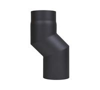 LANZZAS Coude d'étage pour tuyau de poêle avec un décalage de 60 mm, de diamètre DN Ø 120 mm, couleur : noir métallisé - découvrez d'autres tuyaux de notre gamme, ici.