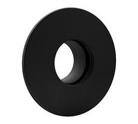 LANZZAS Extension de tube à granulés avec rosace murale de 100 mm de diamètre à 120 mm de diamètre - Couleur : noir - Tuyau de poêle à granulés